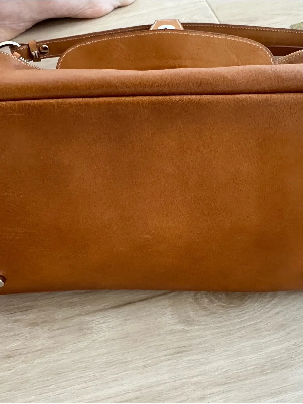 Cavalcanti Cognac Leather Shoulder Bag
